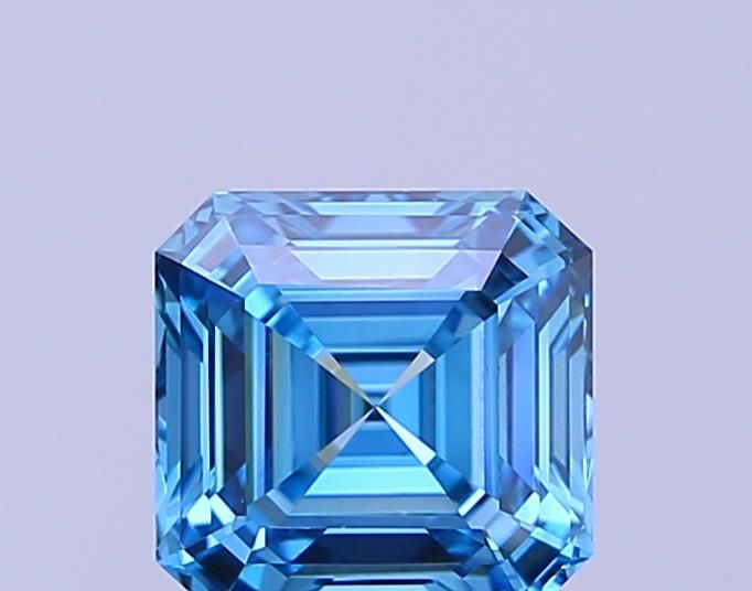 1.07 CT Fancy Vivid Blue ASSCHER