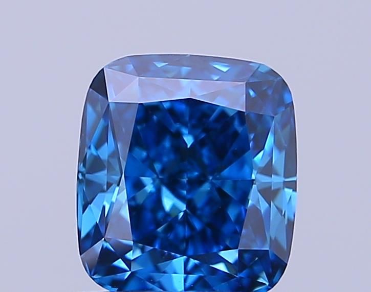 0.73 CT Fancy Vivid Blue CUSHION BRILLIANT