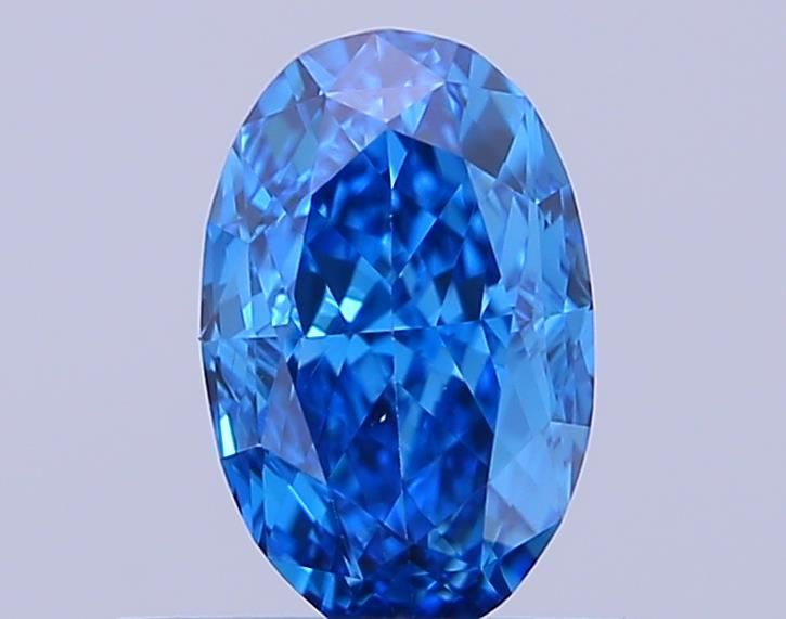 0.63 CT Fancy Vivid Blue OVAL