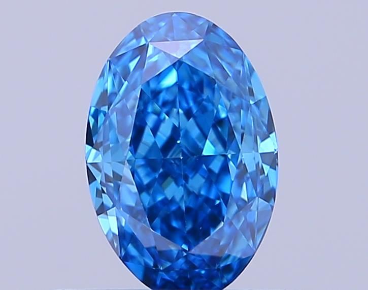 0.56 CT Fancy Vivid Blue OVAL