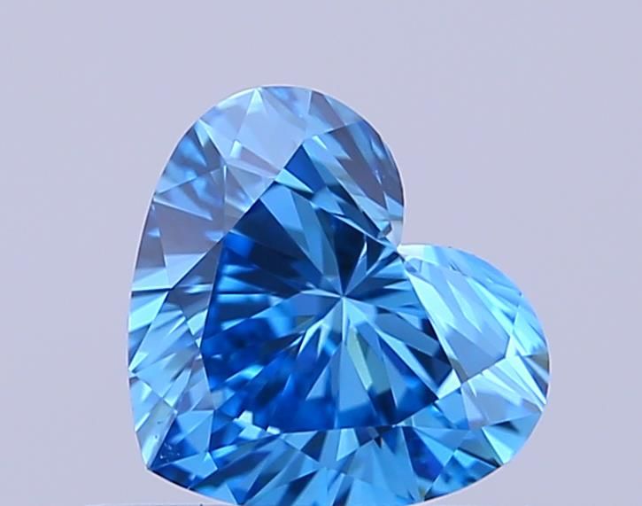 0.6 CT Fancy Vivid Blue HEART