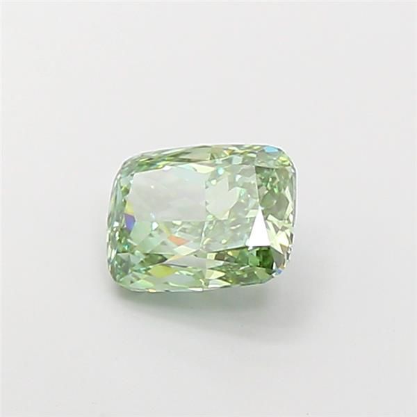1.59 CT Fancy Vivid Green CUSHION MODIFIED