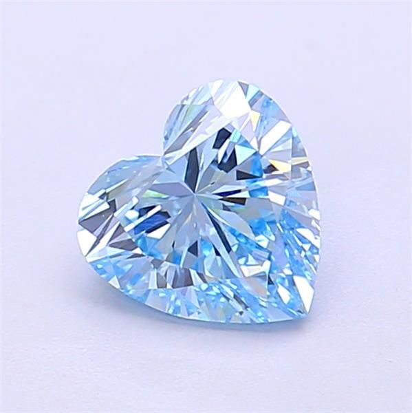 0.92 CT Fancy Vivid Blue HEART