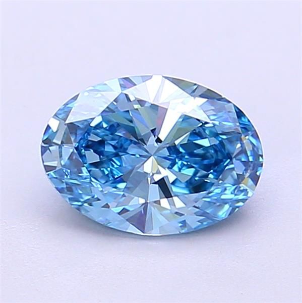 0.98 CT Fancy Vivid Blue OVAL