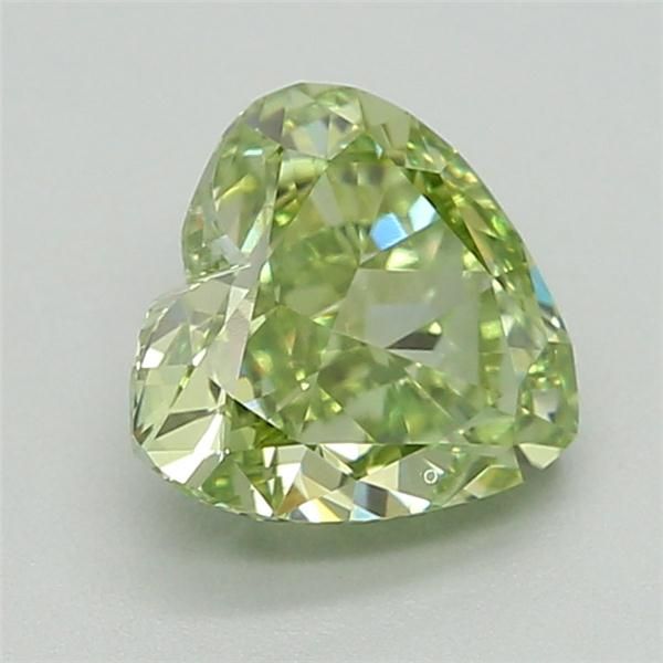 0.71 CT Fancy Vivid Green HEART