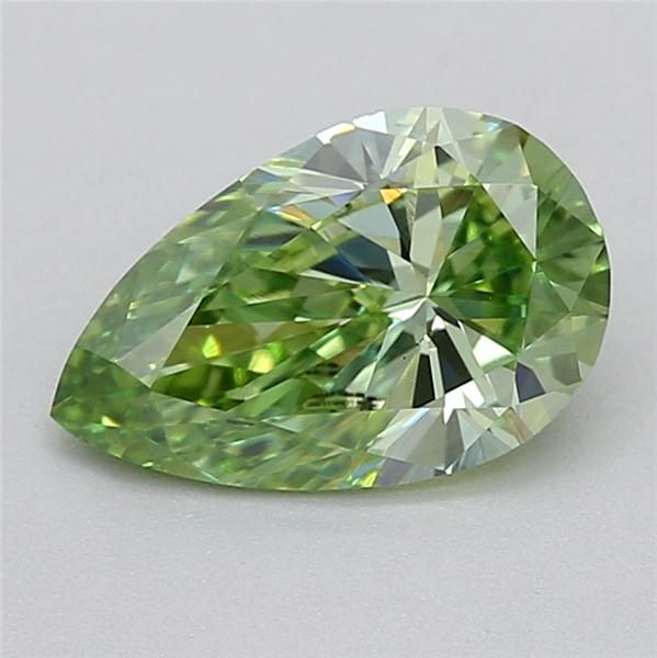 0.63 CT Fancy Vivid Green PEAR