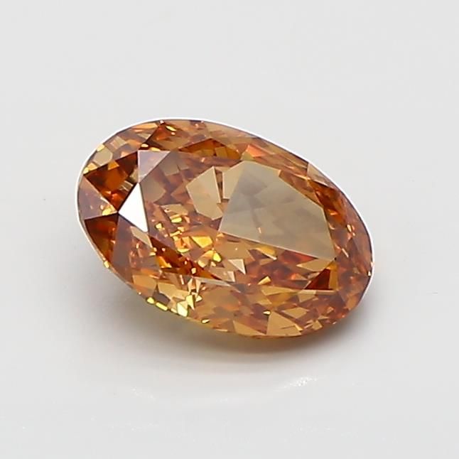 1.05 CT Fancy Orangey Brown OVAL