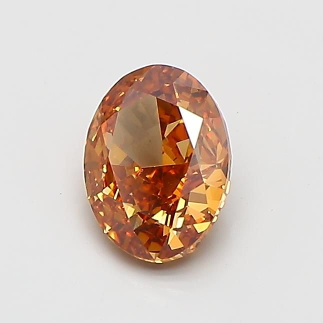 1.01 CT Fancy Orangey Brown OVAL