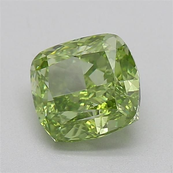 1.01 CT Fancy Vivid Green CUSHION MODIFIED