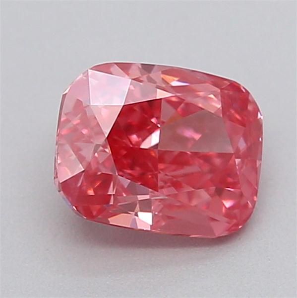 0.52 CT Fancy Vivid Pink CUSHION MODIFIED