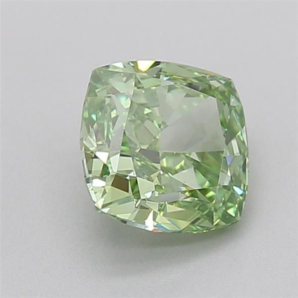 1.05 CT Fancy Vivid Green CUSHION MODIFIED