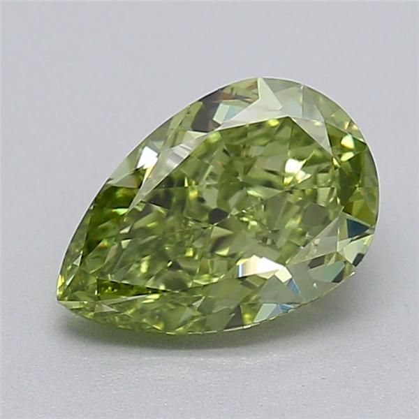 1.0 CT Fancy Vivid Green PEAR