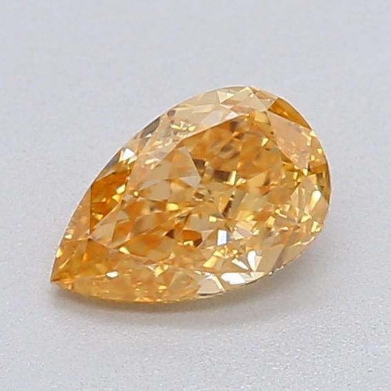 0.34 CT Fancy Intense Brownish Orange PEAR