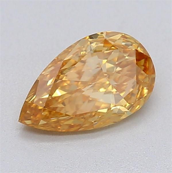 0.51 CT Fancy Intense Brownish Yellow PEAR