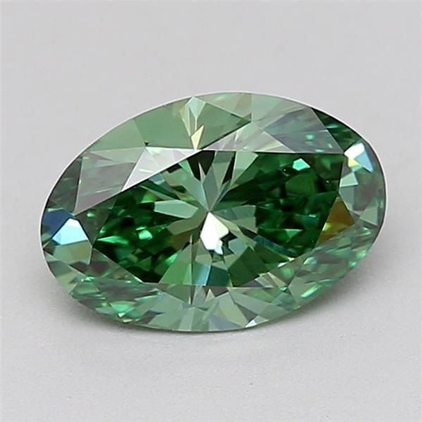 1.01 CT Fancy Vivid Green OVAL