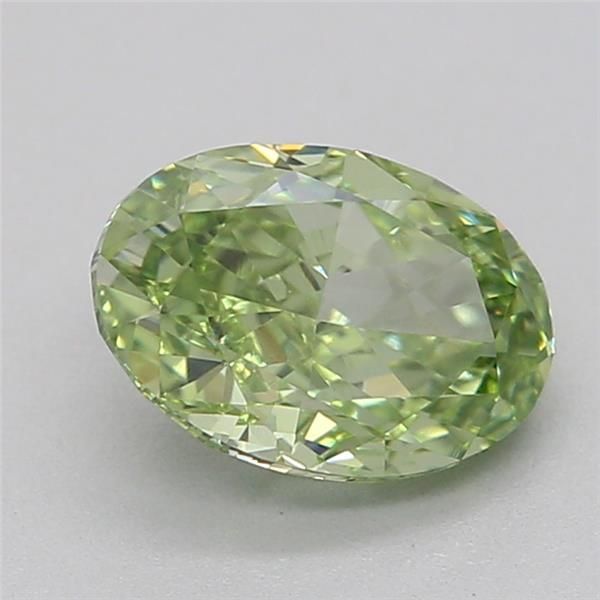 0.73 CT Fancy Vivid Green OVAL