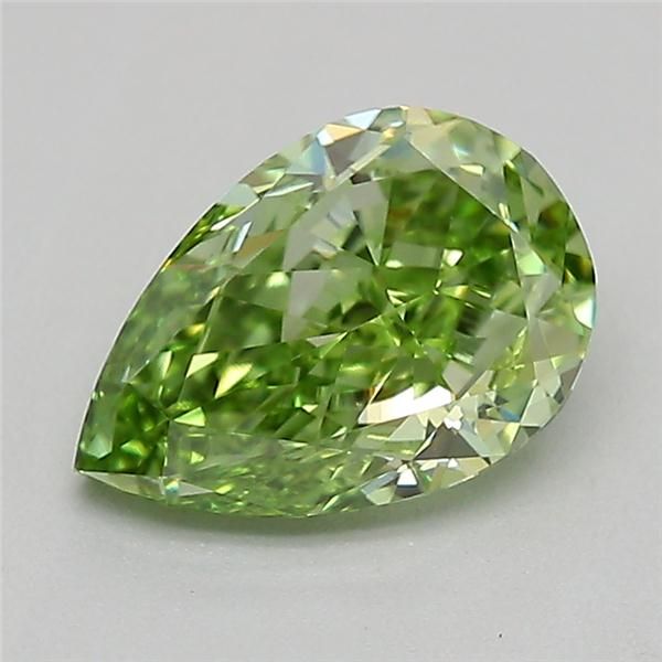 0.77 CT Fancy Vivid Green PEAR