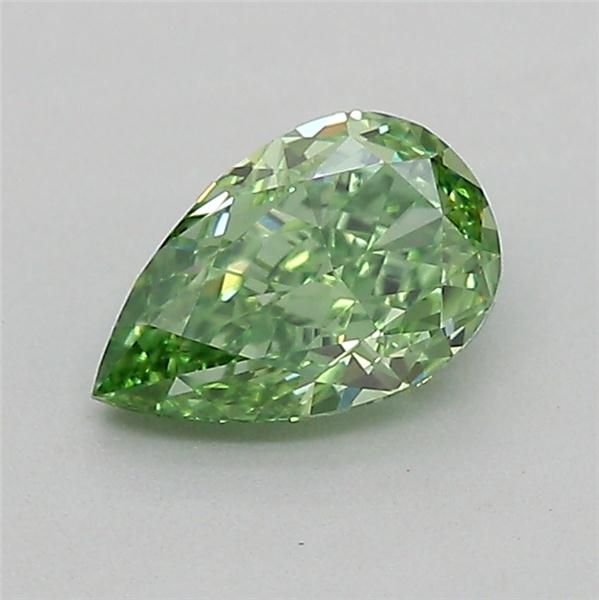 0.36 CT Fancy Vivid Green PEAR