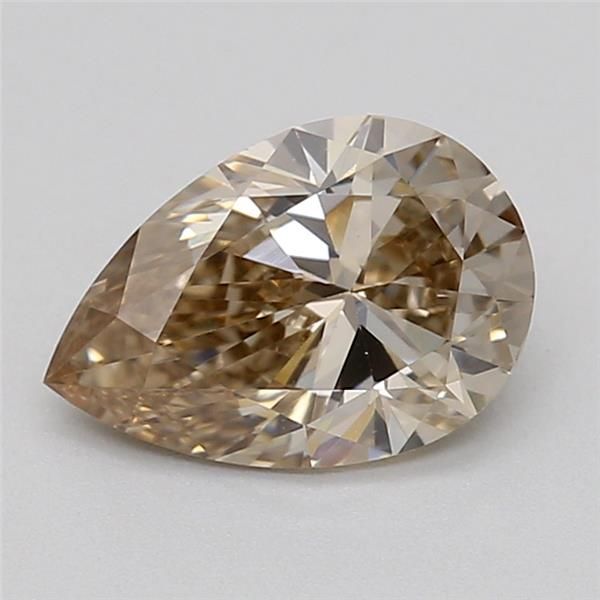 0.68 CT Fancy Light Brown PEAR