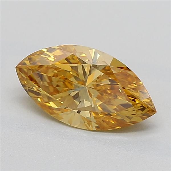 1.08 CT Fancy Intense Brownish Yellow MARQUISE