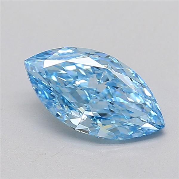 0.88 CT Fancy Vivid Blue MARQUISE
