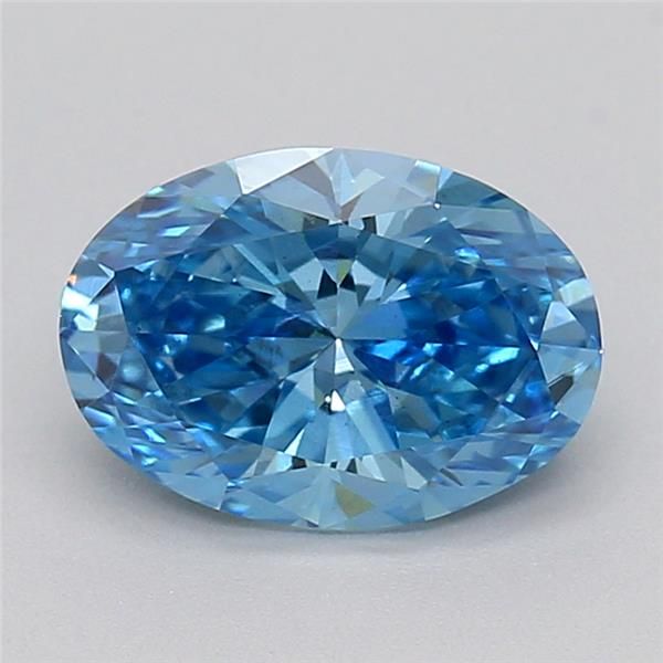 1.12 CT Fancy Vivid Blue OVAL