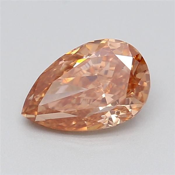 0.51 CT Fancy Orangey Brown PEAR