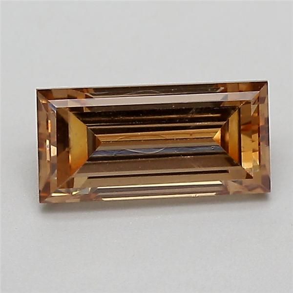 0.64 CT Fancy Brown BAGUETTE