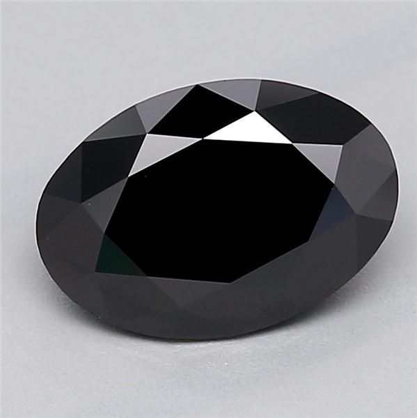 0.91 CT Fancy Black OVAL