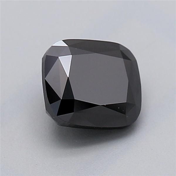 1.0 CT Fancy Black CUSHION BRILLIANT