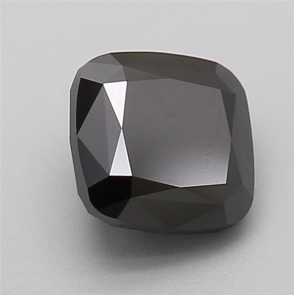 1.08 CT Fancy Black CUSHION BRILLIANT