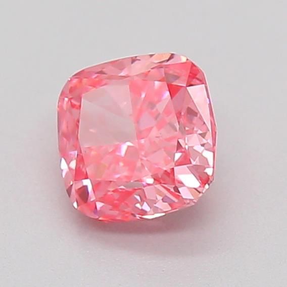 0.34 CT Fancy Vivid Pink CUSHION BRILLIANT