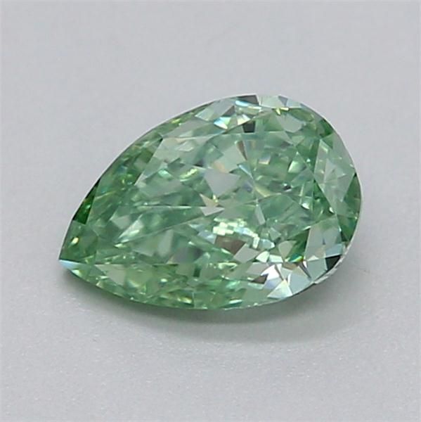 0.34 CT Fancy Vivid Green PEAR