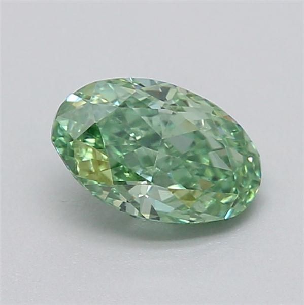 0.37 CT Fancy Vivid Green OVAL