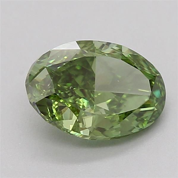0.7 CT Fancy Vivid Green OVAL