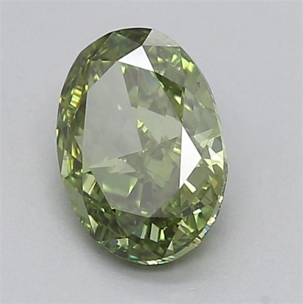 0.71 CT Fancy Vivid Green OVAL