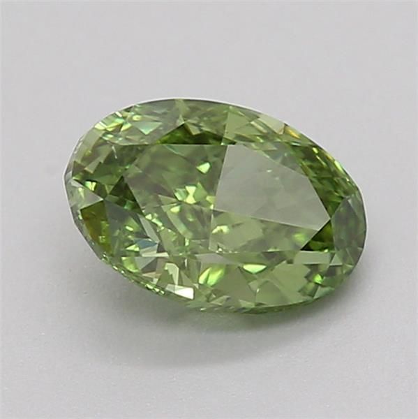 0.58 CT Fancy Vivid Green OVAL