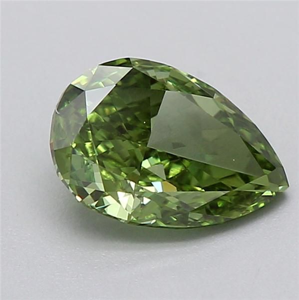 0.64 CT Fancy Vivid Green PEAR