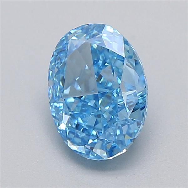 1.08 CT Fancy Vivid Blue OVAL