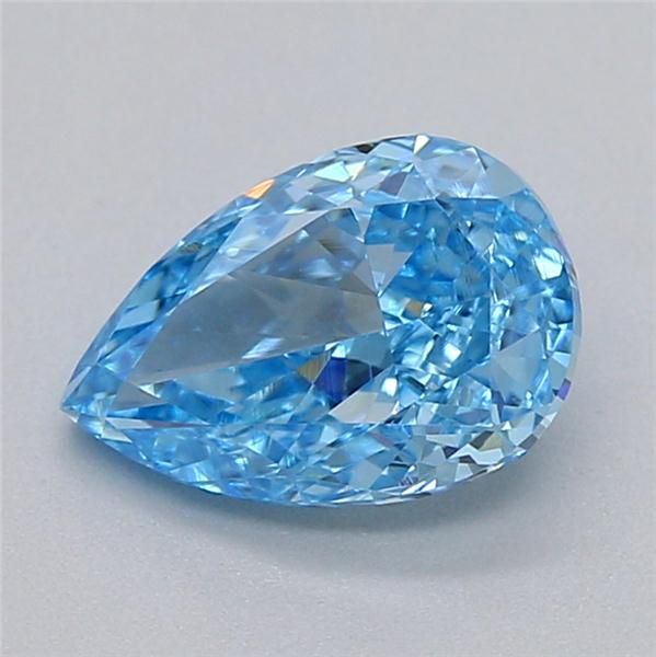 0.71 CT Fancy Vivid Blue PEAR