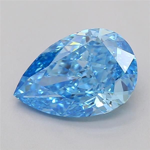 0.71 CT Fancy Vivid Blue PEAR