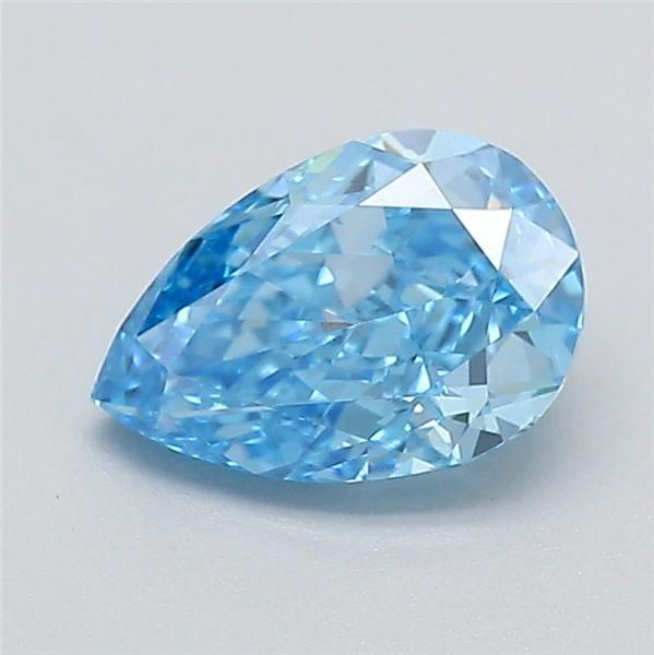 0.72 CT Fancy Vivid Blue PEAR