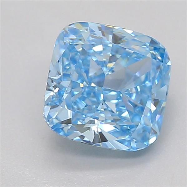0.71 CT Fancy Vivid Blue CUSHION MODIFIED