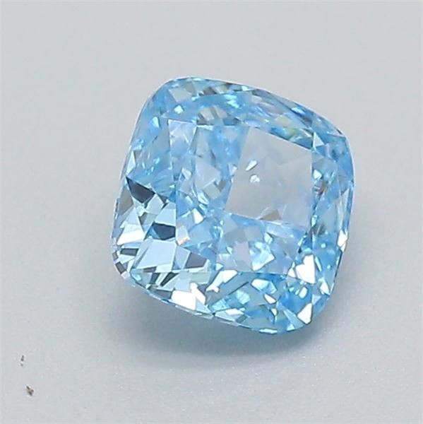 0.37 CT Fancy Vivid Blue CUSHION MODIFIED