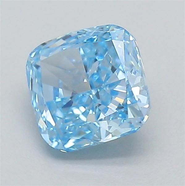 0.53 CT Fancy Vivid Blue CUSHION MODIFIED