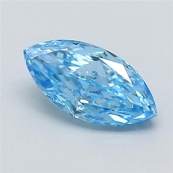 0.71 CT Fancy Vivid Blue MARQUISE