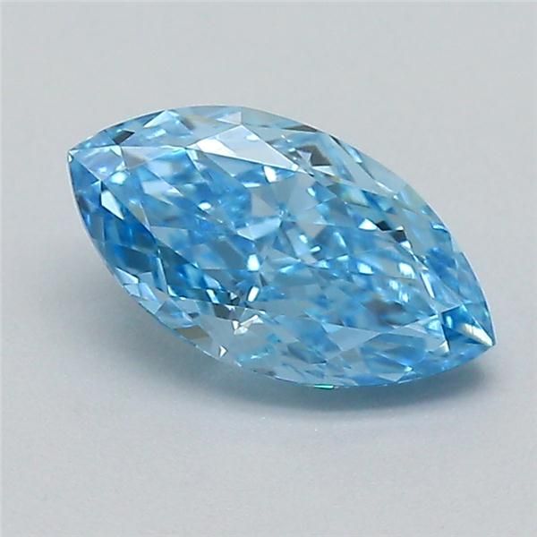 0.52 CT Fancy Vivid Blue MARQUISE
