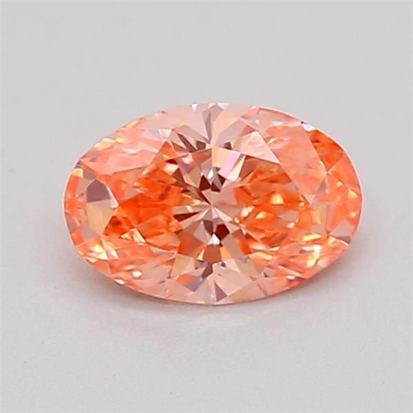 0.26 CT Fancy Vivid Orangey Pink OVAL