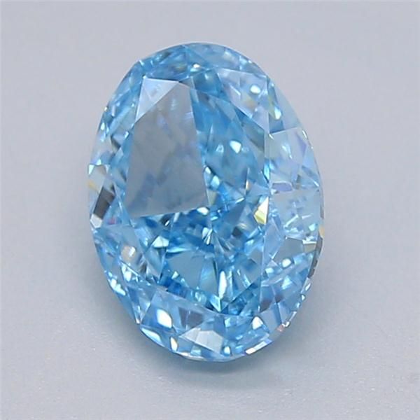 0.97 CT Fancy Vivid Blue OVAL