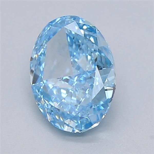 0.96 CT Fancy Vivid Blue OVAL